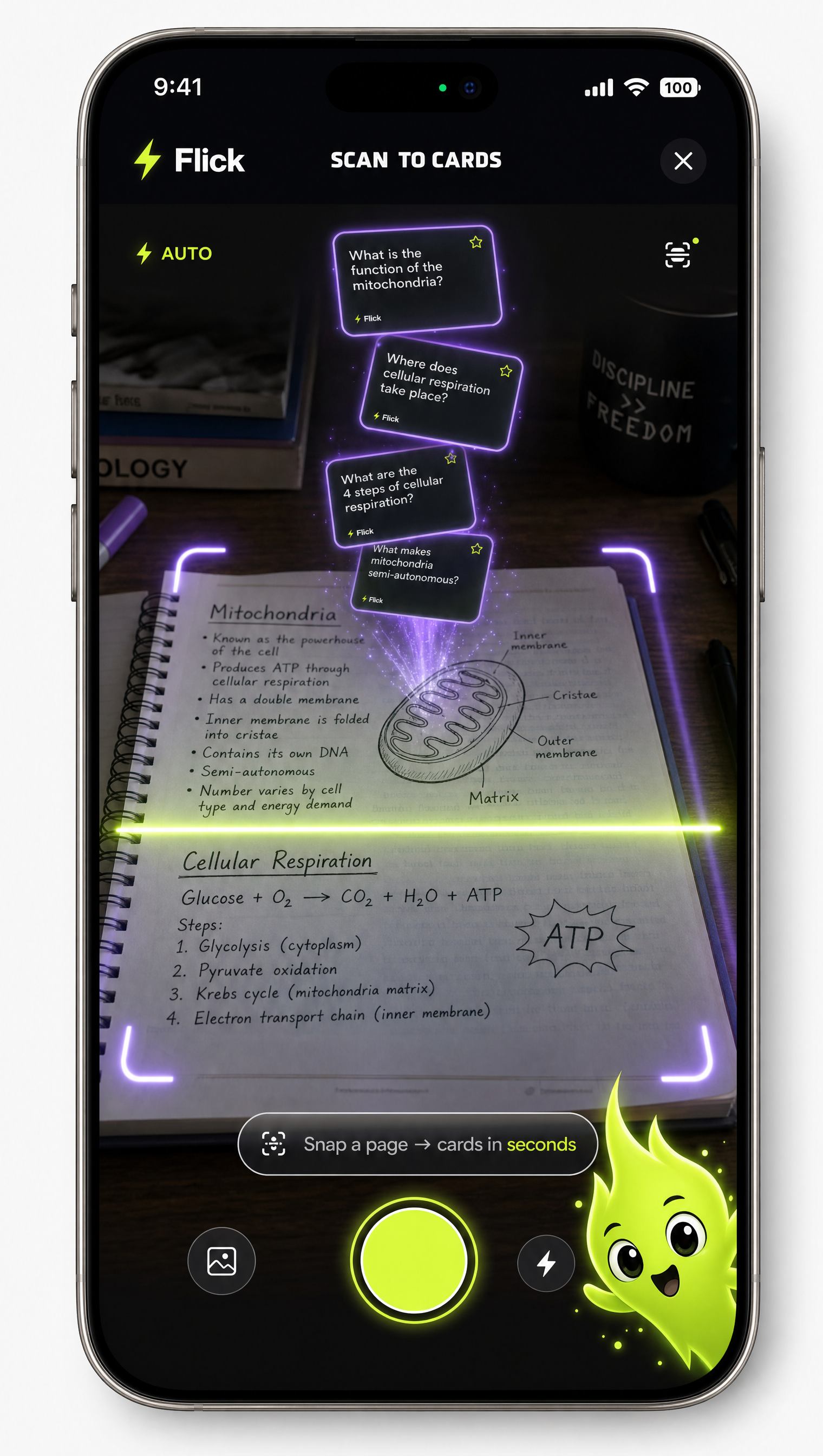 Scan a page and get flashcards instantly